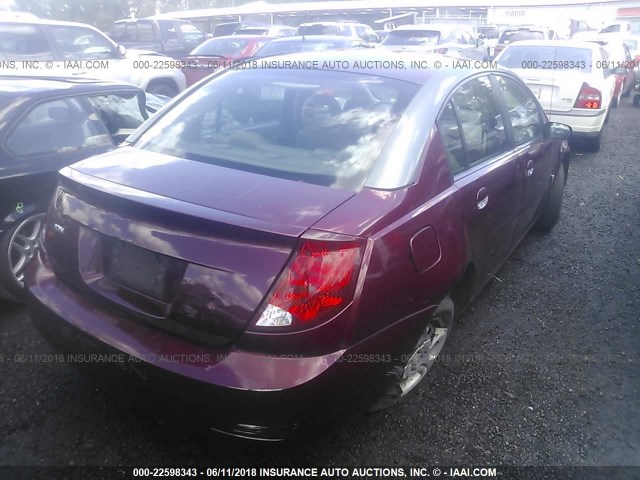 1G8AJ52F13Z130833 - 2003 SATURN ION LEVEL 2 MAROON photo 4