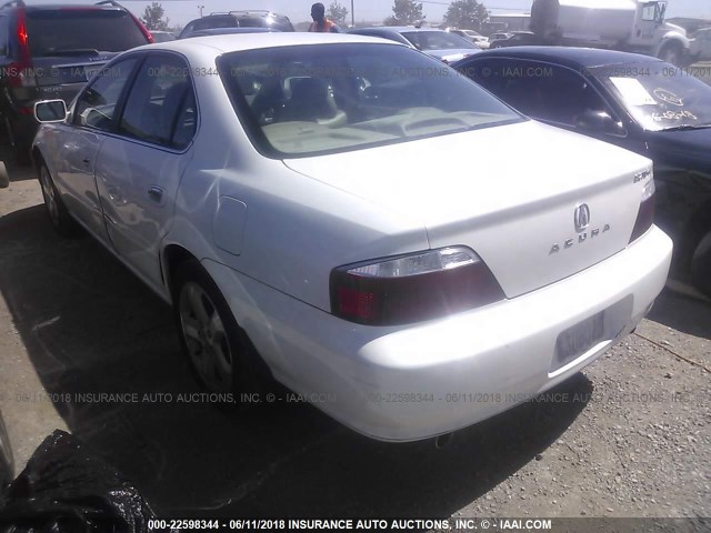 19UUA56822A012965 - 2002 ACURA 3.2TL TYPE-S WHITE photo 3