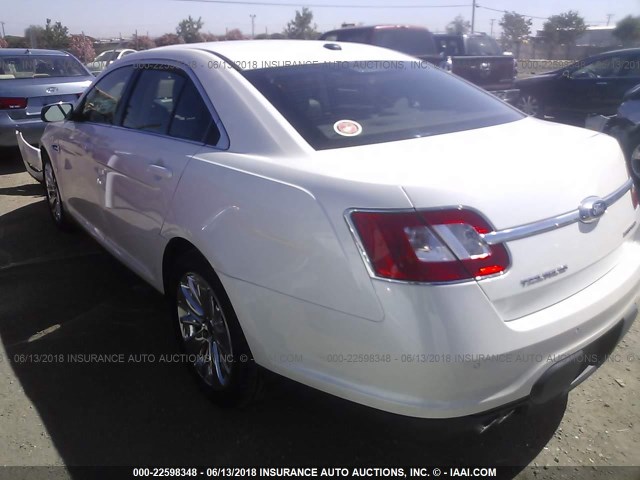 1FAHP2FW3BG118596 - 2011 FORD TAURUS LIMITED WHITE photo 3