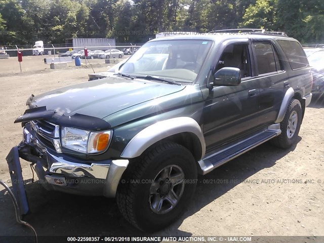 JT3HN86RX20380674 - 2002 TOYOTA 4RUNNER SR5 GREEN photo 2