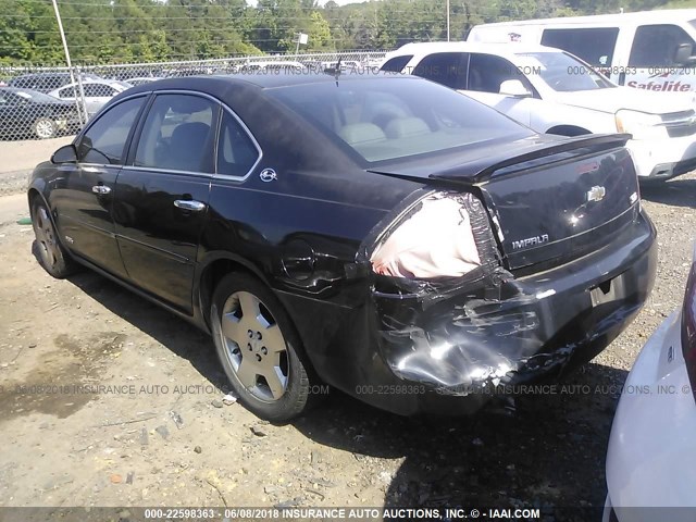 2G1WD58C479161583 - 2007 CHEVROLET IMPALA SUPER SPORT BLACK photo 3