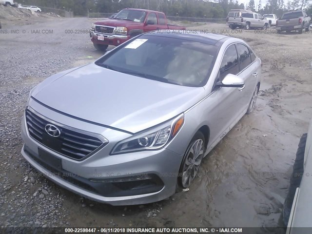 5NPE34AB9FH133372 - 2015 HYUNDAI SONATA SPORT/LIMITED SILVER photo 2