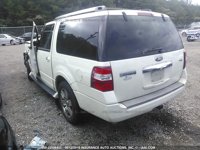 1FMFK19597LA12712 - 2007 FORD EXPEDITION EL LIMITED WHITE photo 3