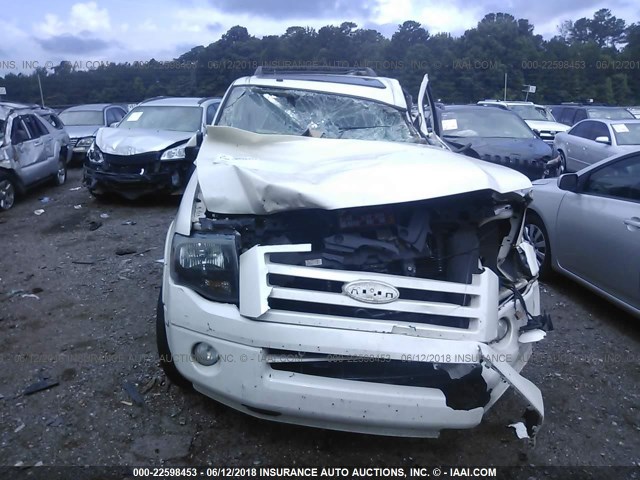 1FMFK19597LA12712 - 2007 FORD EXPEDITION EL LIMITED WHITE photo 6