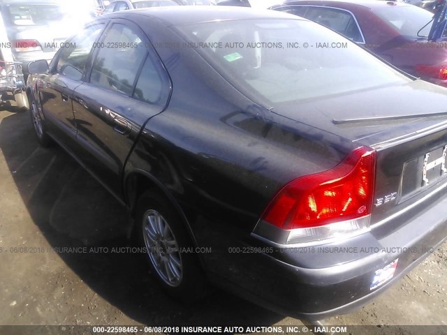 YV1RS64A342370158 - 2004 VOLVO S60 BLACK photo 3