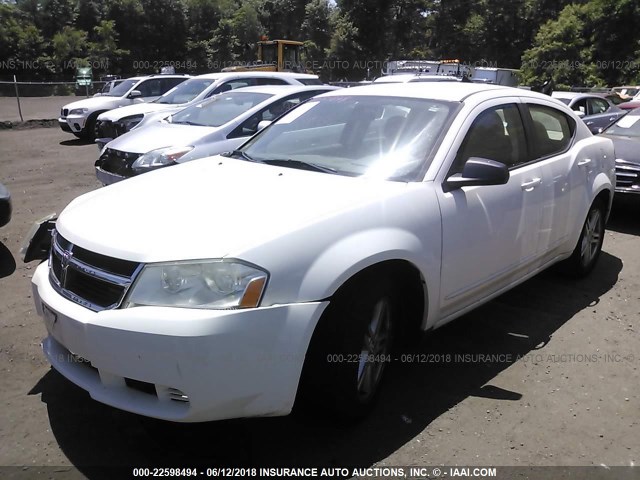 1B3LC56K88N160735 - 2008 DODGE AVENGER SXT WHITE photo 2