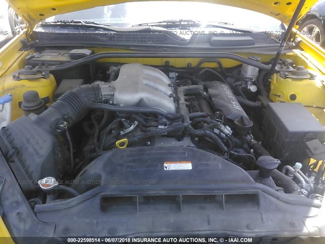 KMHHU6KH5BU047027 - 2011 HYUNDAI GENESIS COUPE 3.8L YELLOW photo 10