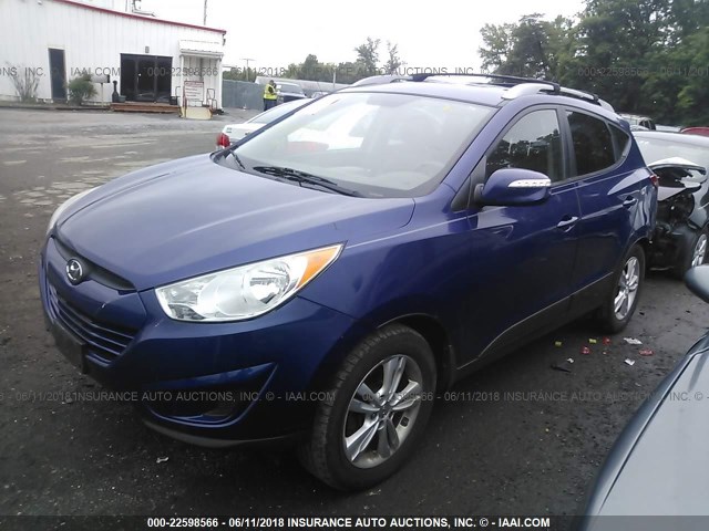 KM8JUCAC6CU373362 - 2012 HYUNDAI TUCSON GLS/LIMITED BLUE photo 2