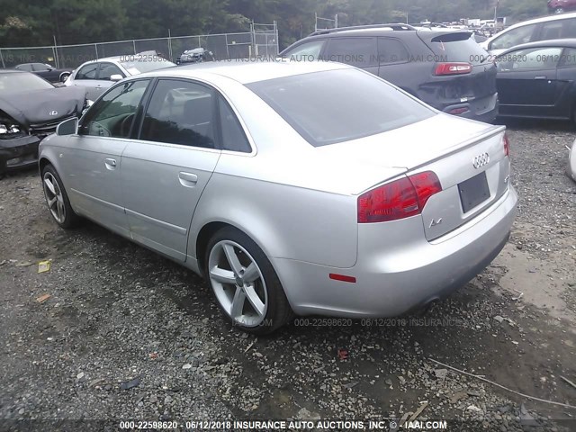 WAUAF78E26A052502 - 2006 AUDI A4 2/TURBO SILVER photo 3