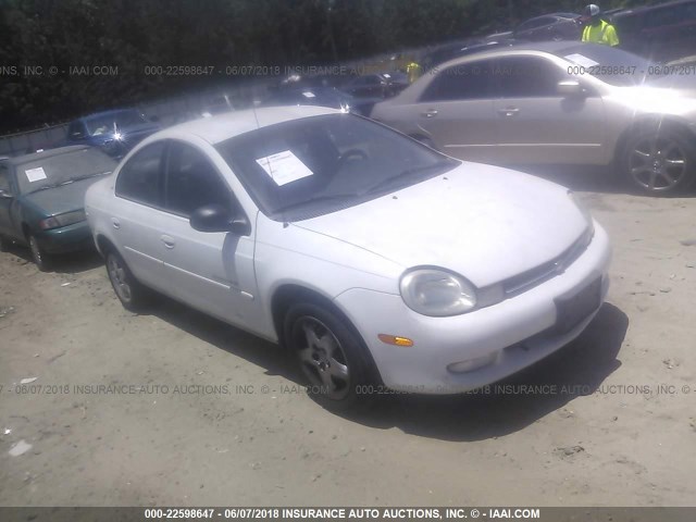 1B3ES46C4YD504503 - 2000 DODGE NEON ES WHITE photo 1