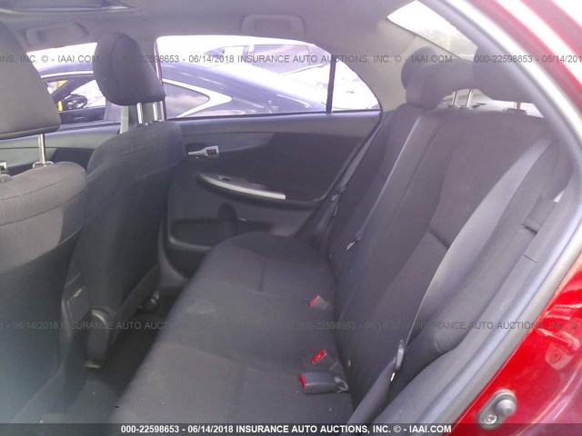 2T1BU4EE3BC664892 - 2011 TOYOTA COROLLA S/LE RED photo 8
