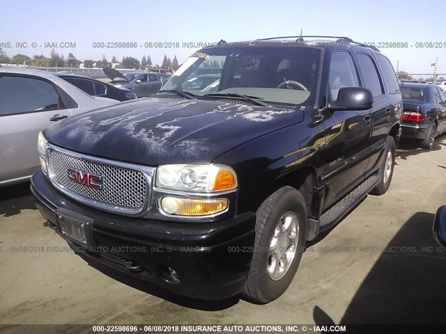 1GKEK63U23J300272 - 2003 GMC YUKON DENALI BLACK photo 2