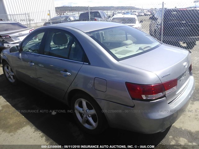 5NPEU46F06H136525 - 2006 HYUNDAI SONATA GLS/LX SILVER photo 3