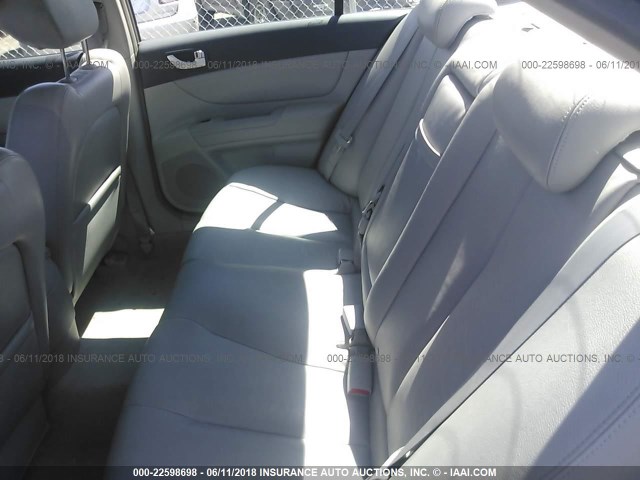 5NPEU46F06H136525 - 2006 HYUNDAI SONATA GLS/LX SILVER photo 8