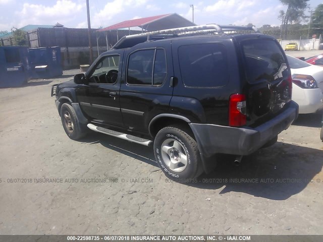 5N1ED28T21C564135 - 2001 NISSAN XTERRA XE/SE BLACK photo 3