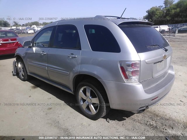 2CNDL737686024697 - 2008 CHEVROLET EQUINOX SPORT SILVER photo 3