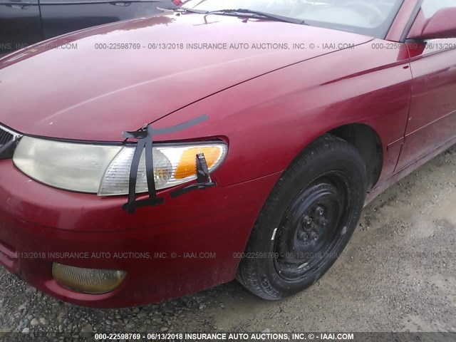 2T1FF22P41C421533 - 2001 TOYOTA CAMRY SOLARA SE/SLE RED photo 6