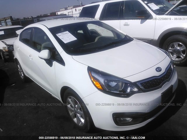 KNADN4A39D6187953 - 2013 KIA RIO EX/SX WHITE photo 1