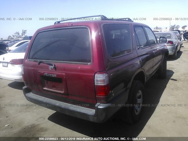 JT3GM84RXV0010704 - 1997 TOYOTA 4RUNNER RED photo 4
