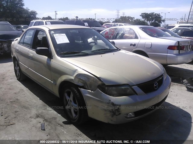 JM1BJ225410419755 - 2001 MAZDA PROTEGE LX/ES ოქროსფერი ფოტო 1