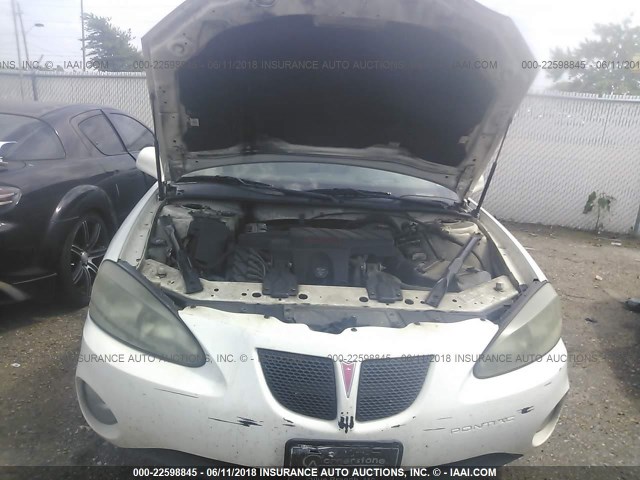 2G2WR524941204257 - 2004 PONTIAC GRAND PRIX GTP თეთრი ფოტო 10
