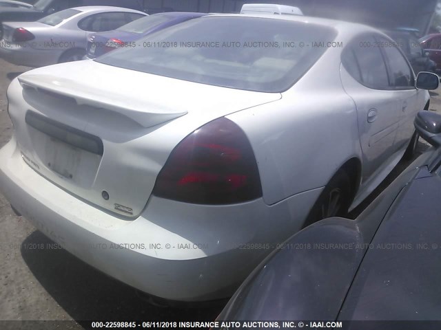 2G2WR524941204257 - 2004 PONTIAC GRAND PRIX GTP თეთრი ფოტო 4