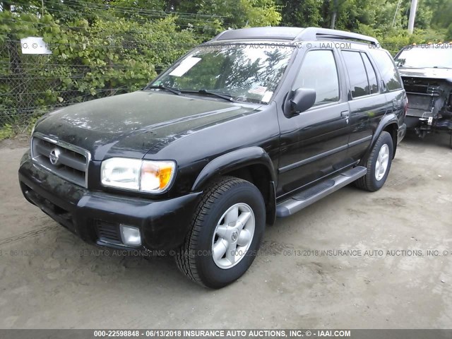 JN8DR09Y72W741704 - 2002 NISSAN PATHFINDER LE/SE BLACK photo 2