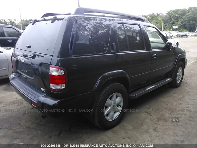 JN8DR09Y72W741704 - 2002 NISSAN PATHFINDER LE/SE BLACK photo 4