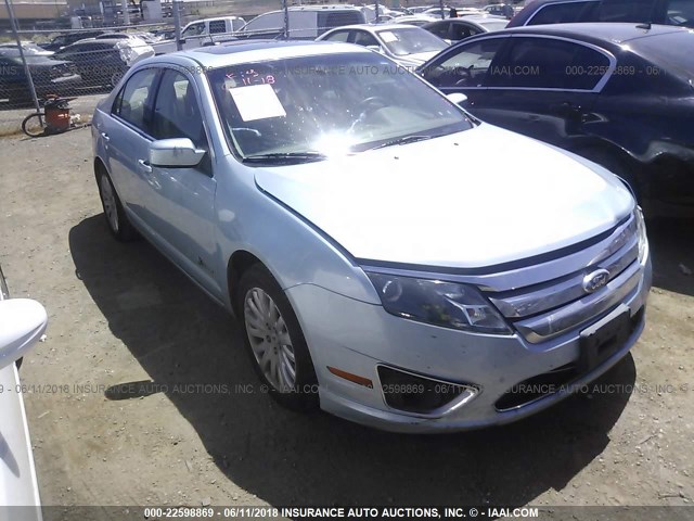 3FADP0L36AR423658 - 2010 FORD FUSION HYBRID BLUE photo 1