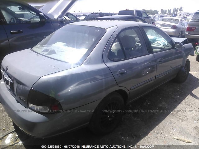 3N1CB51D51L437151 - 2001 NISSAN SENTRA XE/GXE GRAY photo 4