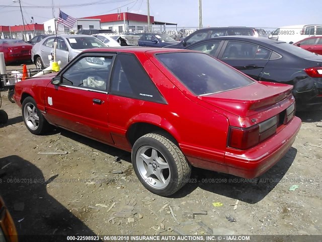 1FACP41M7PF197277 - 1993 FORD MUSTANG LX RED photo 3