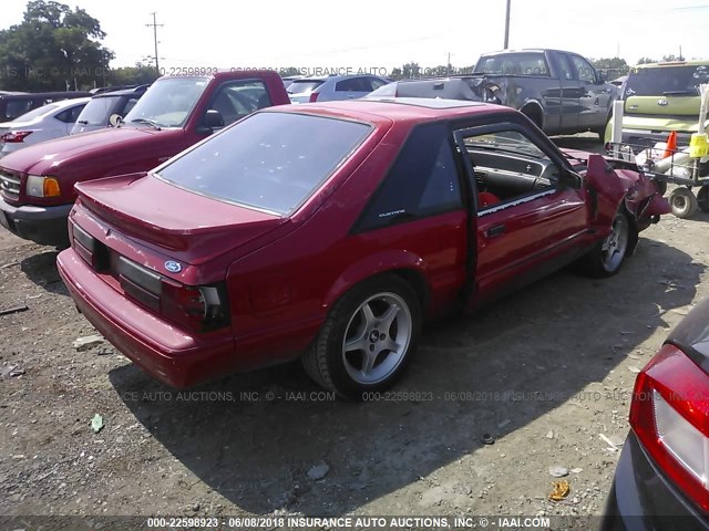 1FACP41M7PF197277 - 1993 FORD MUSTANG LX RED photo 4