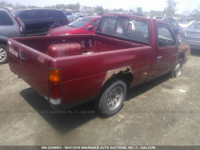 1N6SD11S8SC381145 - 1995 NISSAN TRUCK E/XE RED photo 4