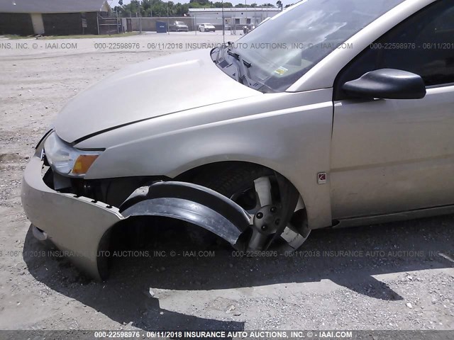 1G8AL55F07Z140569 - 2007 SATURN ION LEVEL 3 GOLD photo 6