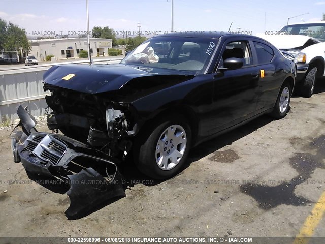 2B3KA33G08H281418 - 2008 DODGE CHARGER SXT BLACK photo 2