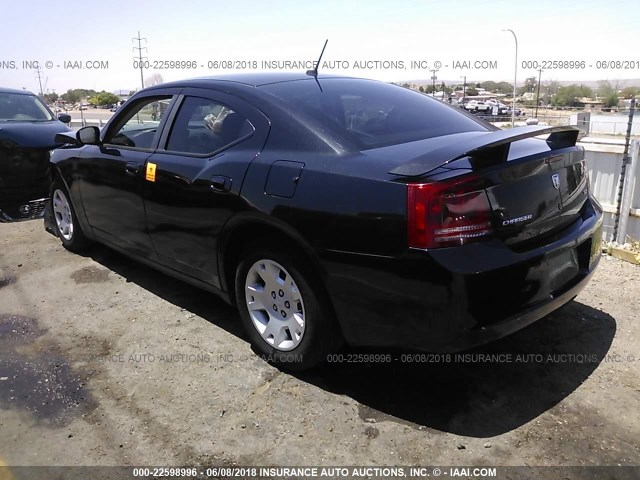 2B3KA33G08H281418 - 2008 DODGE CHARGER SXT BLACK photo 3