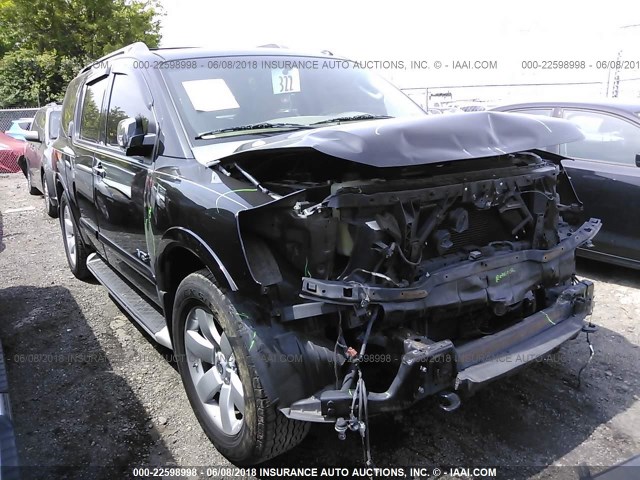 5N1AA08C88N627491 - 2008 NISSAN ARMADA SE/LE BLACK photo 1