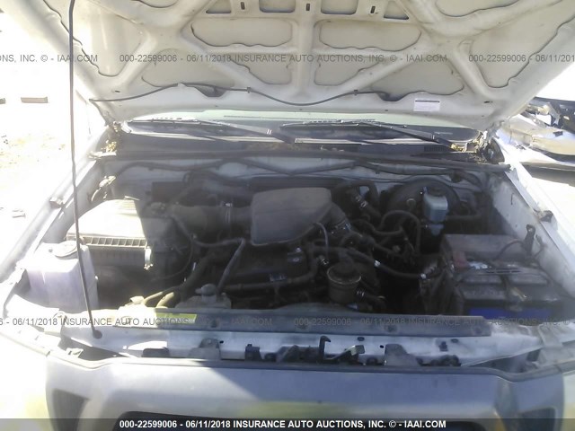 5TETX22N45Z078642 - 2005 TOYOTA TACOMA ACCESS CAB Weiß Foto 10