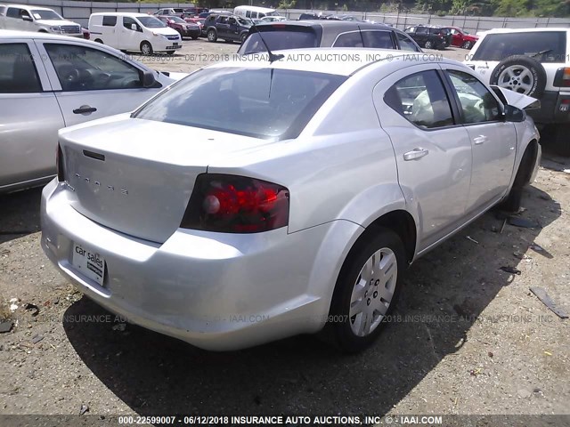 1B3BD4FB1BN546861 - 2011 DODGE AVENGER EXPRESS 银色 照片 4