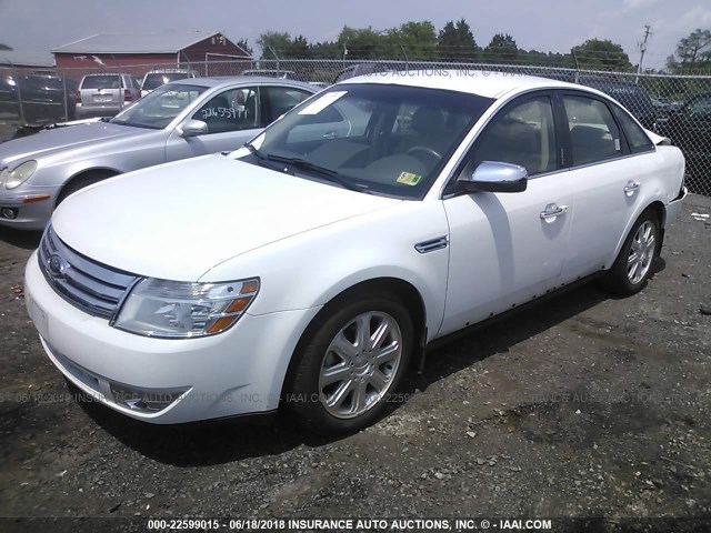 1FAHP25W58G174954 - 2008 FORD TAURUS LIMITED WHITE photo 2