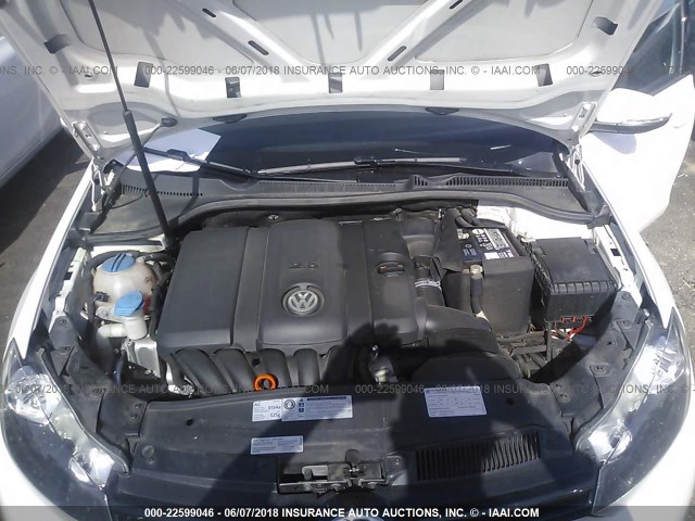 WVWDB7AJ7DW052000 - 2013 VOLKSWAGEN GOLF WHITE photo 10