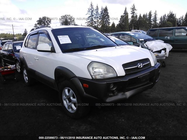 KM8JN72D45U141874 - 2005 HYUNDAI TUCSON GLS/LX WHITE photo 1