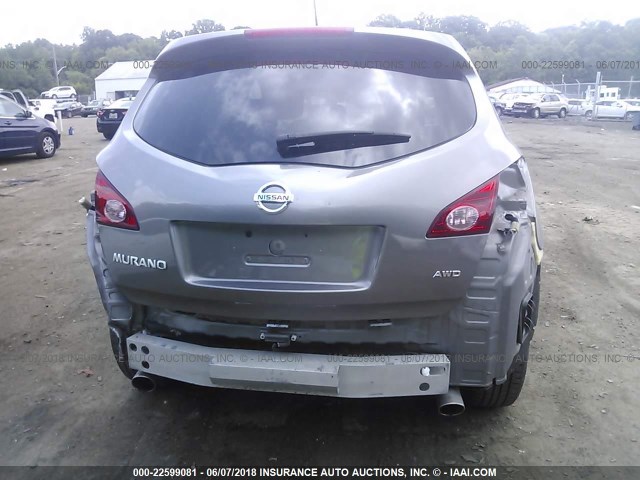 JN8AZ1MW1AW105647 - 2010 NISSAN MURANO S/SL/LE GRAY photo 6