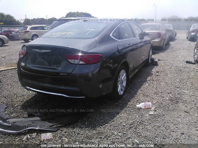 1C3CCCAB7FN748637 - 2015 CHRYSLER 200 LIMITED GRAY photo 4