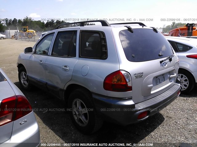 KM8SC13D33U398141 - 2003 HYUNDAI SANTA FE GLS/LX SILVER photo 3