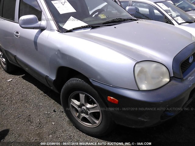 KM8SC13D33U398141 - 2003 HYUNDAI SANTA FE GLS/LX SILVER photo 6