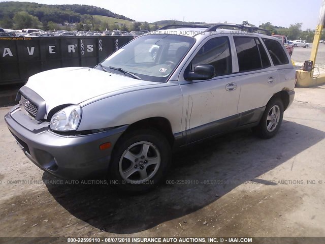 KM8SC73D94U766911 - 2004 HYUNDAI SANTA FE GLS/LX SILVER photo 2