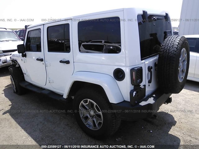 1C4BJWFGXEL244404 - 2014 JEEP WRANGLER UNLIMITE RUBICON WHITE photo 3