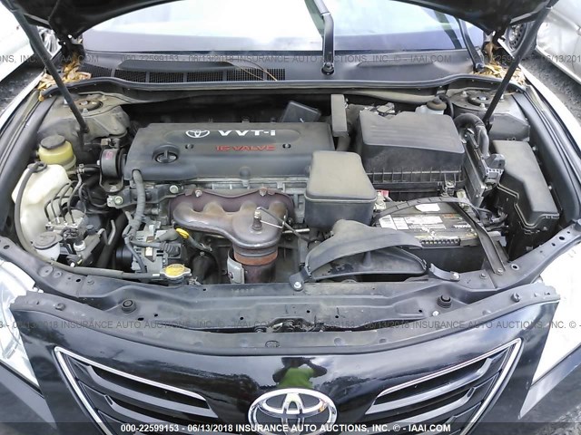 4T1BE46K08U218949 - 2008 TOYOTA CAMRY CE/LE/XLE/SE BLACK photo 10