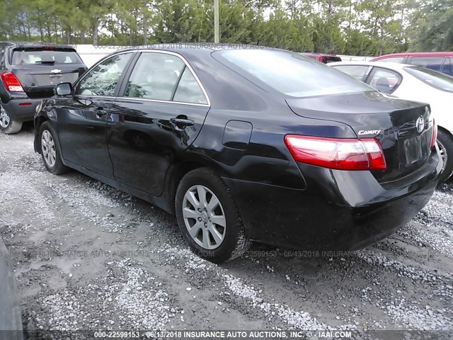 4T1BE46K08U218949 - 2008 TOYOTA CAMRY CE/LE/XLE/SE BLACK photo 3